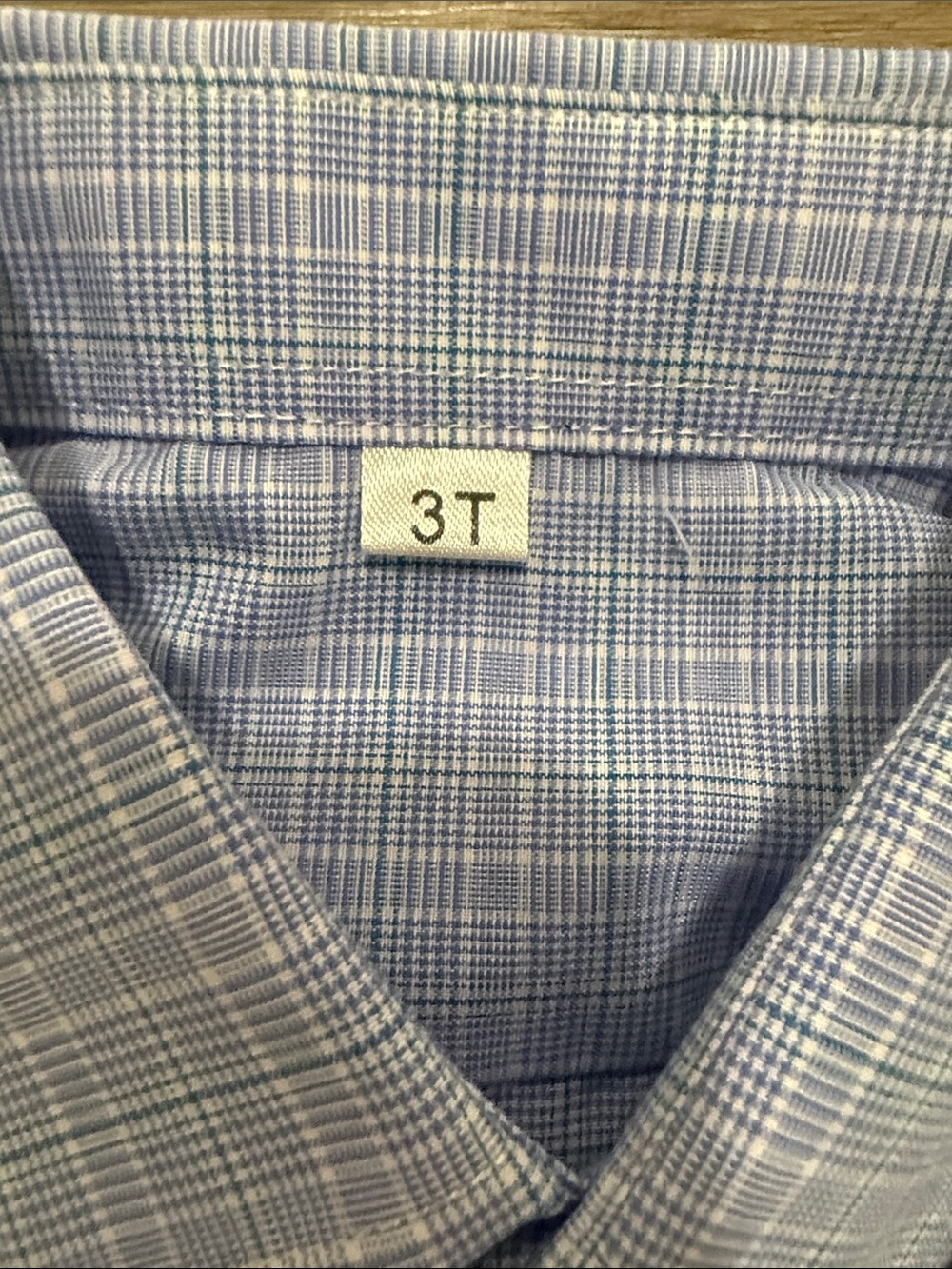 Boys 3 piece size 3T gray suit with blue plaid button down shirt - Picture 2 of 6